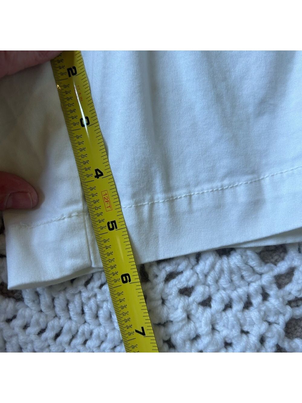 NWT Croft & Barrow Classic Shorts Mid Rise Size 16 White - Picture 4 of 5